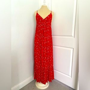 Billabong size small red printed maxi dress